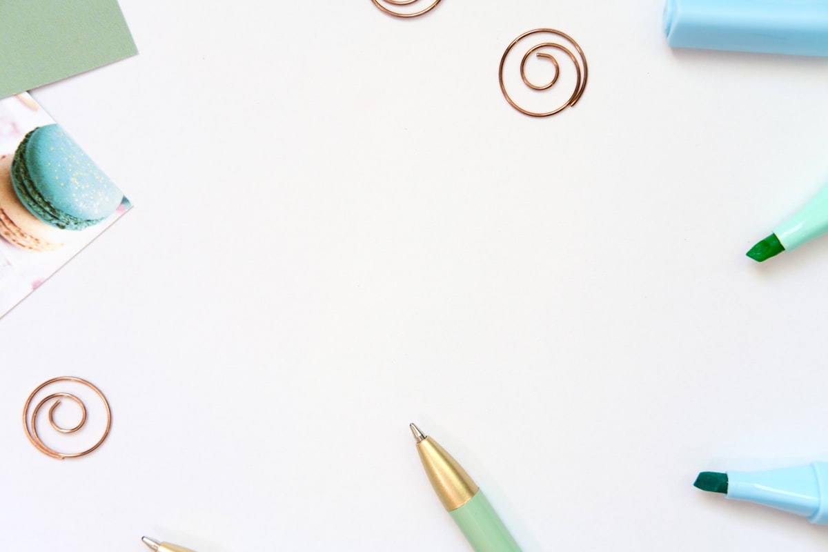 Startup brand identity flat lay